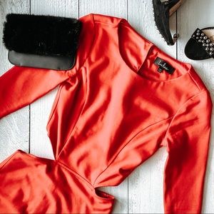 Lulus Red hot evening wear dress.